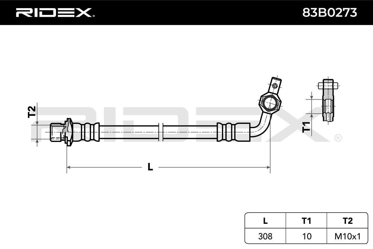 83B0273 RIDEX fékcső
