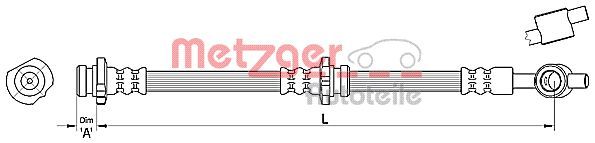4110387 METZGER fékcső