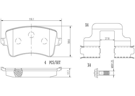 AUDI A4 1.8 B5 95-99 (RR) - TecDoc 1
