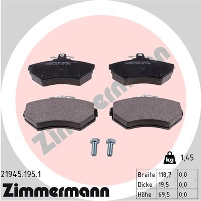 Brake Pad Set, disc brake 21945.195.1