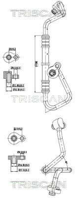 TRISCAN 9010 16010 High-/Low Pressure Line, air conditioning