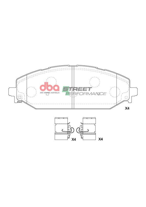 DBA  SP PERFORMANCE  BRAKE PADS [  Dodge Ram 5.7 2018- On F ] - TecDoc Only