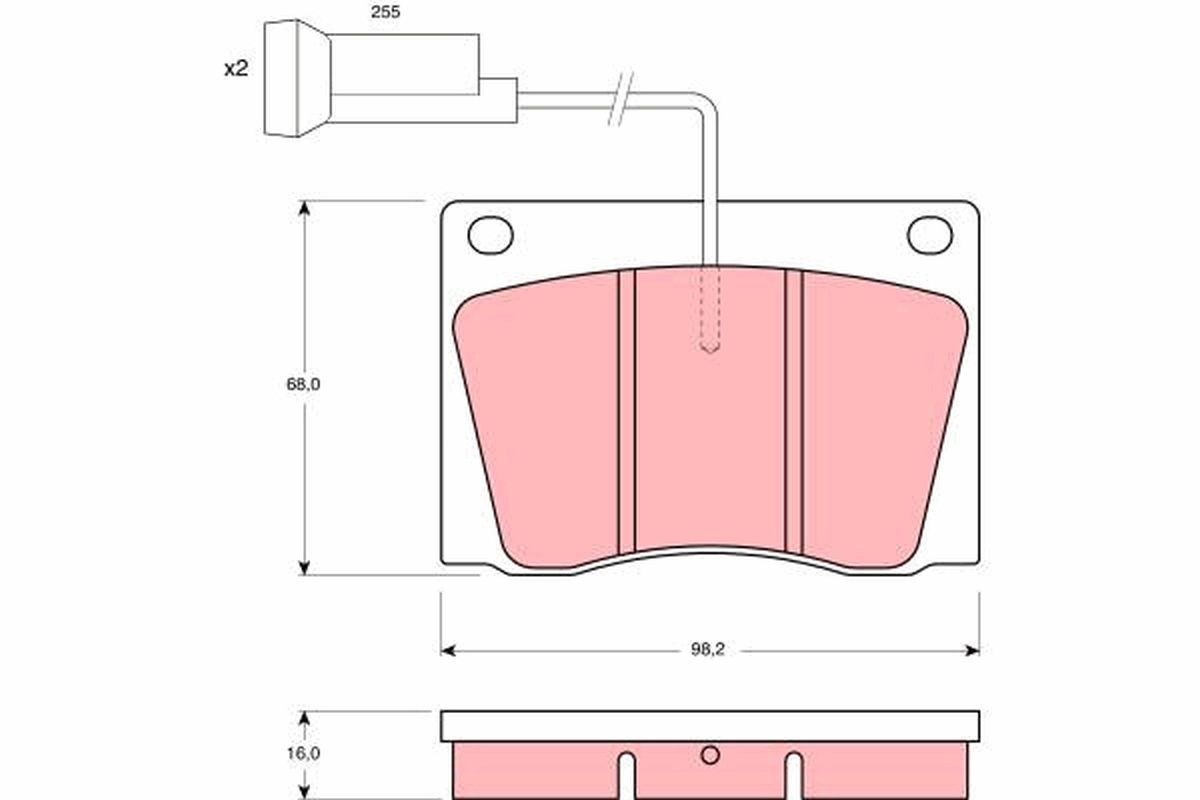 TRW DISC BRAKE PADS - TecDoc Only