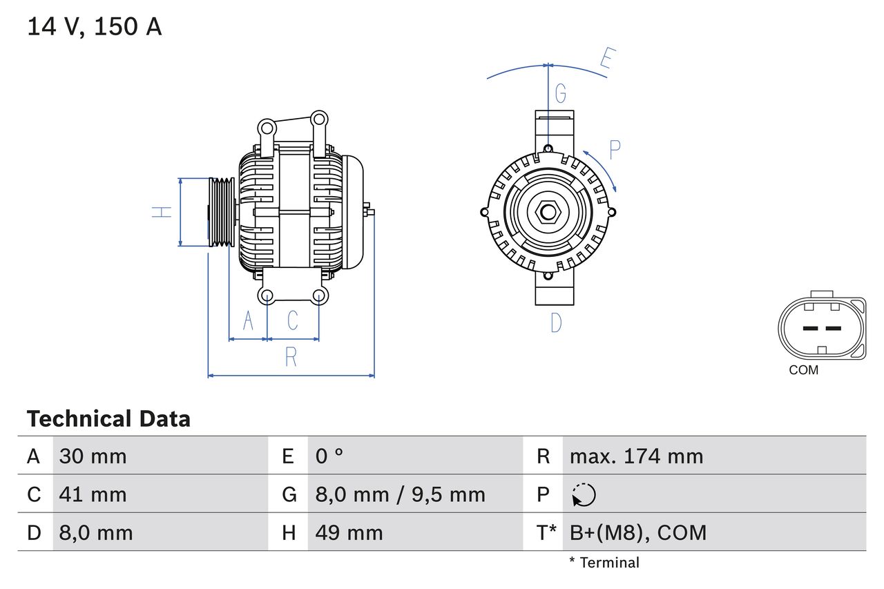 BOSCH 0 986 047 240 Alternator