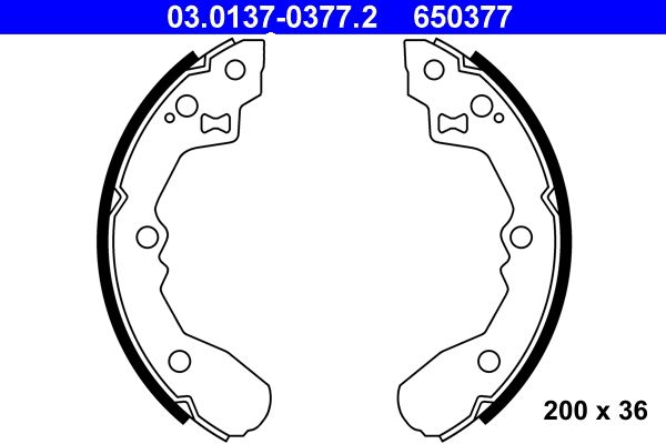 Brake Shoe Set 03.0137-0377.2