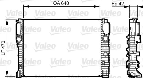 Radiator, engine cooling 732855