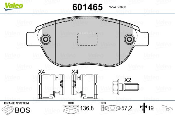 Brake Pad Set, disc brake 601465