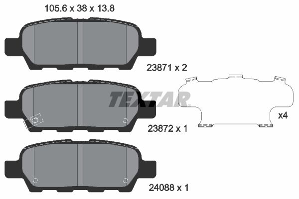 Brake Pad Set, disc brake 2387101