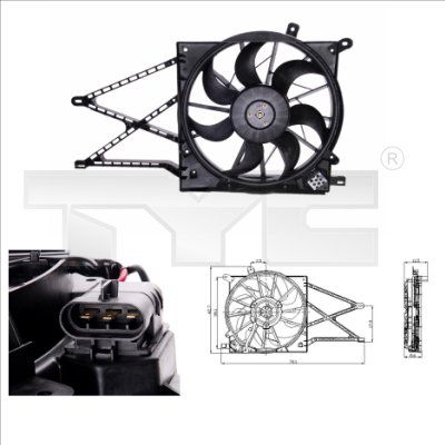 Fan, engine cooling 825-0011