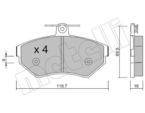 METELLI 22-0215-1 - Bremsbelagsatz, Scheibenbremse