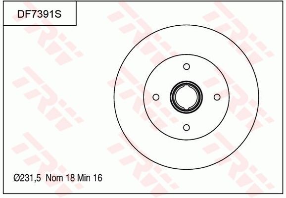 TRW BRAKE DISC - TecDoc Only