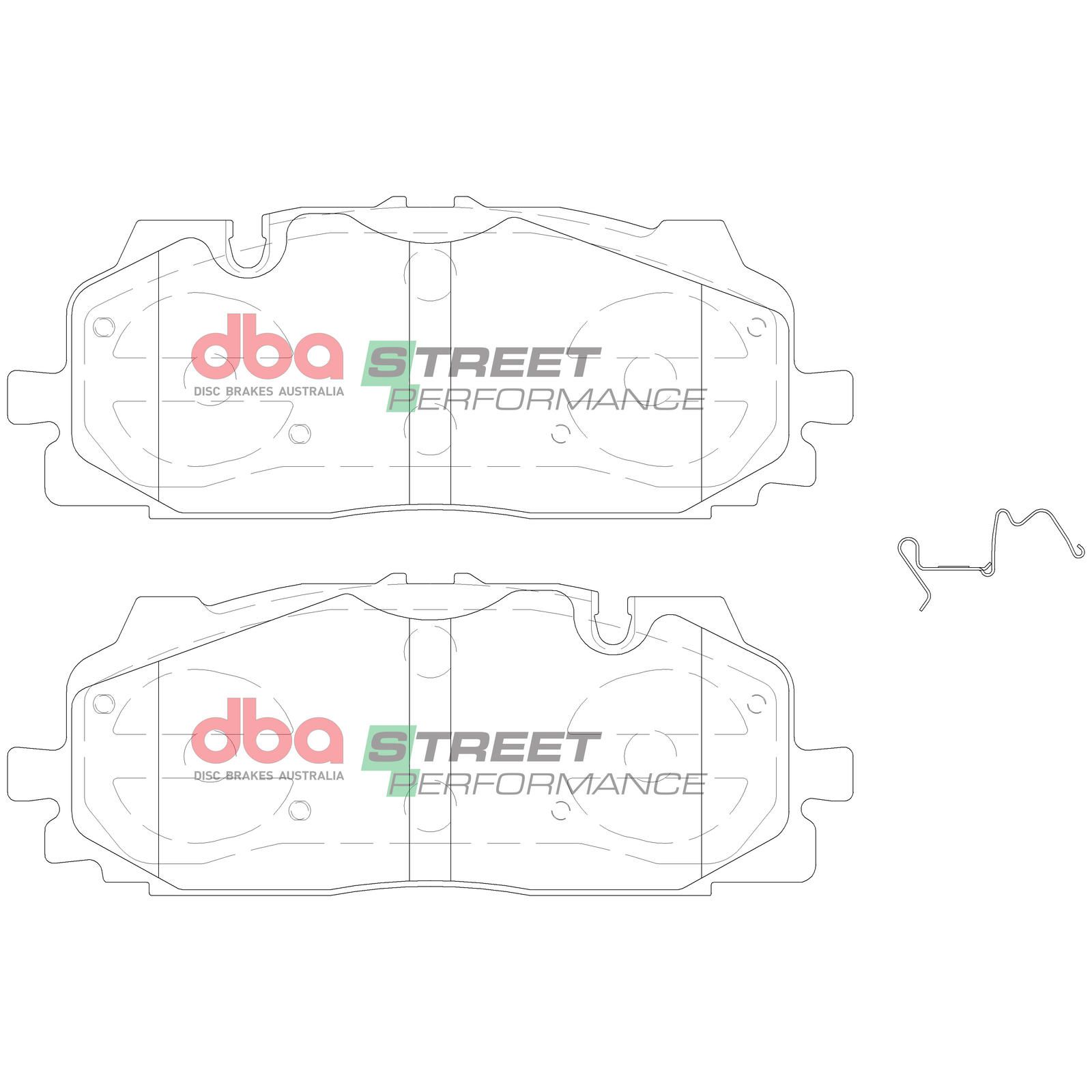 DBA SP STREET PERFORMANCE BRAKE PADS [ Audi Q7 2016 - On F ](suits wear sensor DBAWS1123, DBAWS1126 ) - TecDoc Only