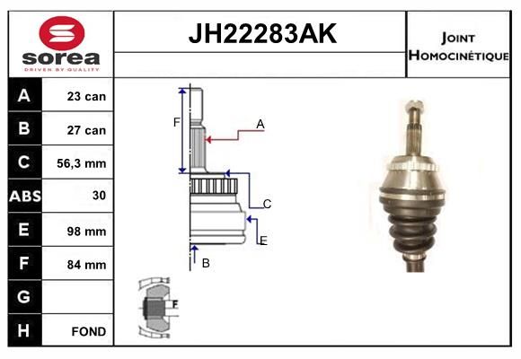 KIT CV JOINT AVEC KR026 - SAFRAN 2.