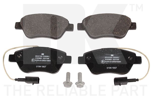 Bremsbelagsatz, Scheibenbremse