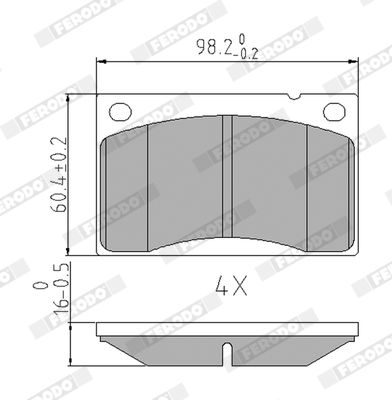 Brake Pad Set, disc brake FDB813