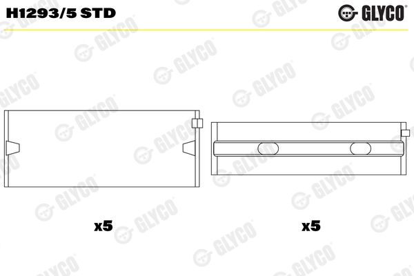 GLYCO H1293/5 STD Crankshaft Bearing