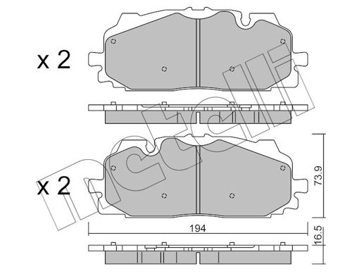 Brake Pad Set, disc brake 22-1128-0