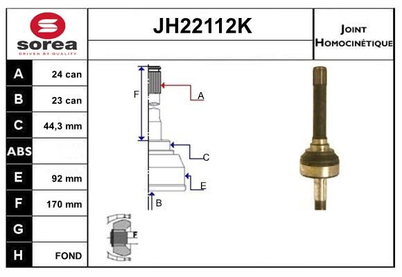 KIT CV JOINT AVEC KR - LAND ROVER