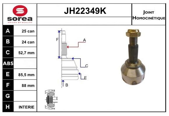 KIT CV JOINT AVEC KR078 - FOCUS TDC