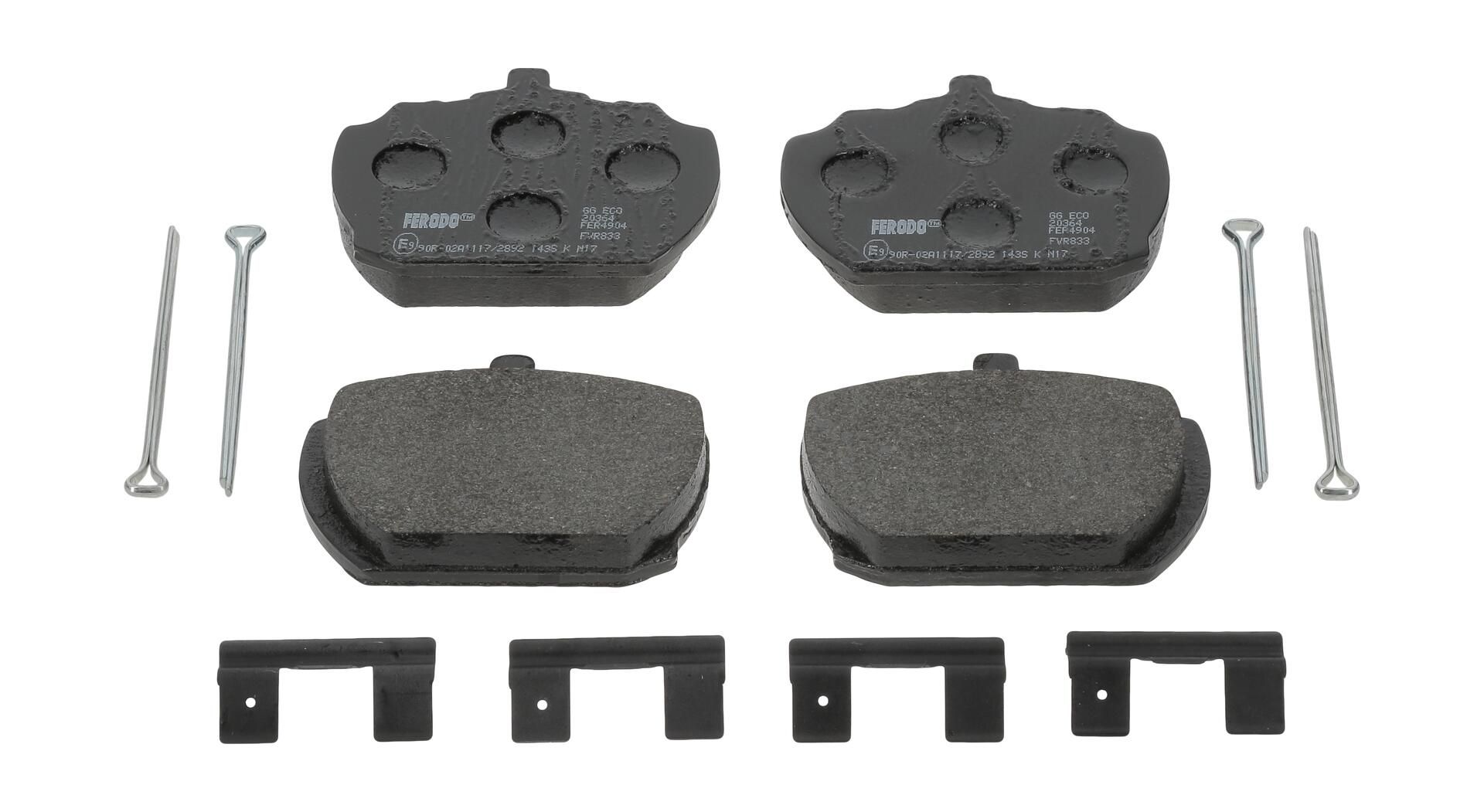 Bremsbelagsatz, Scheibenbremse