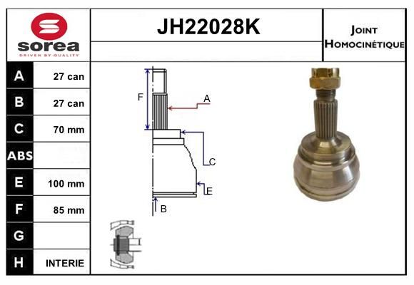 KIT CV JOINT AVEC KR012 - CX