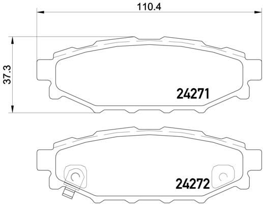 Brake Pad Set, disc brake P 78 020