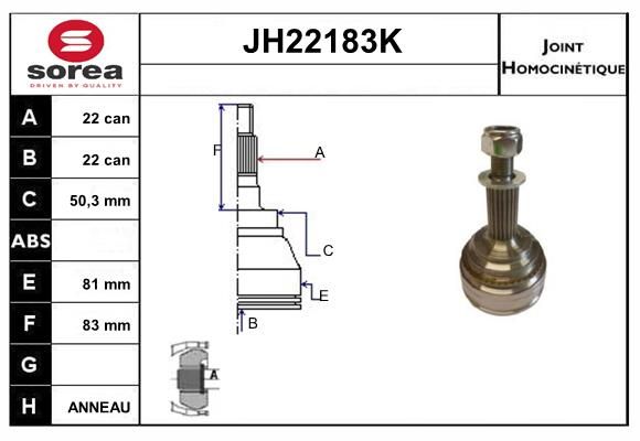 KIT CV JOINT AVEC KR078 - SERIE 440