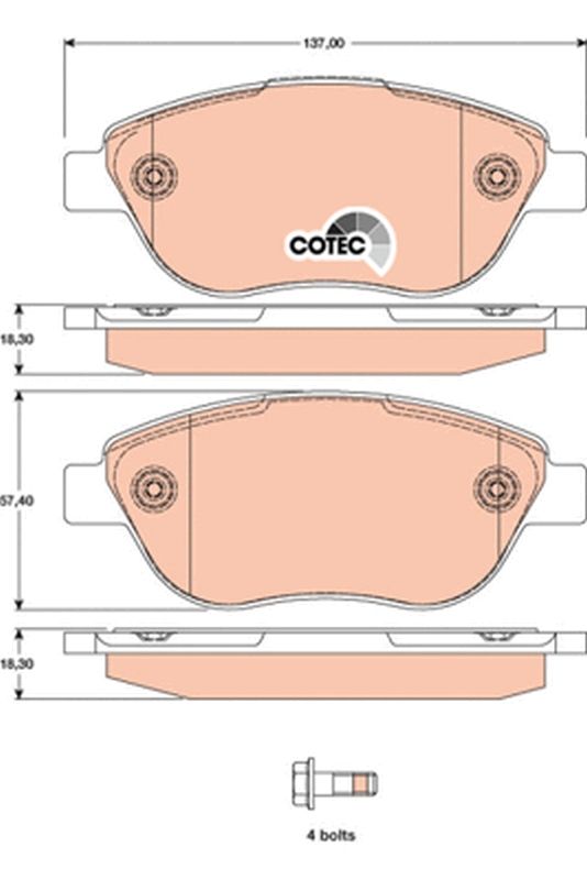 Brake Pad Set, disc brake GDB1750