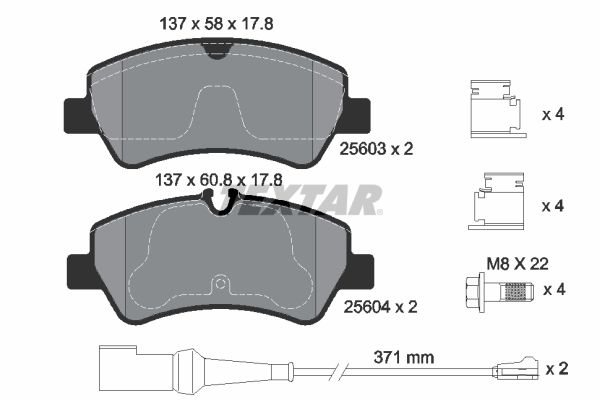 Brake Pad Set, disc brake 2560303