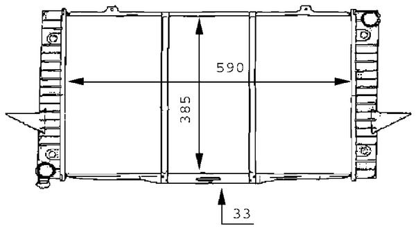 Radiator, engine cooling CR 165 000S