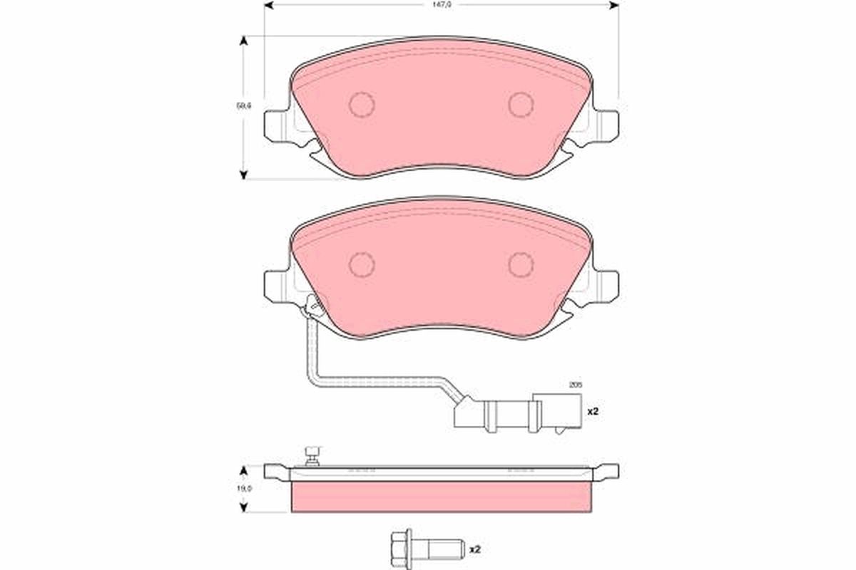 Brake Pad Set, disc brake GDB1489