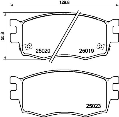 Brake Pad Set, disc brake 8DB 355 014-921