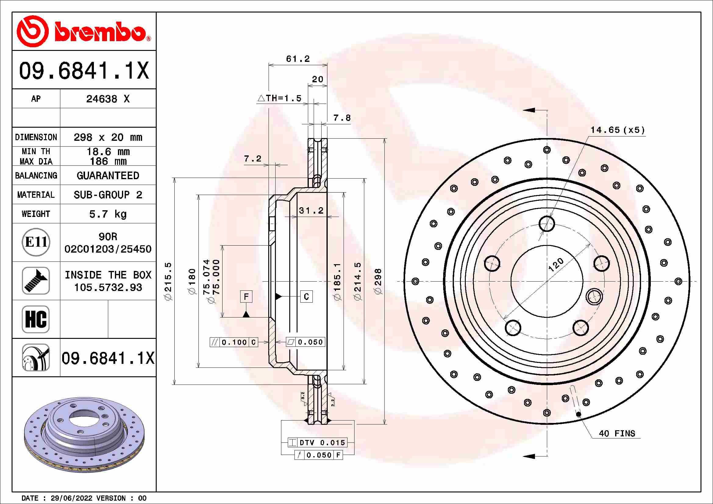 Brake Disc 09.6841.1X