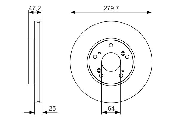 Brake Disc 0 986 479 S82