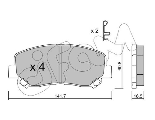 Brake Pad Set, disc brake 822-969-0