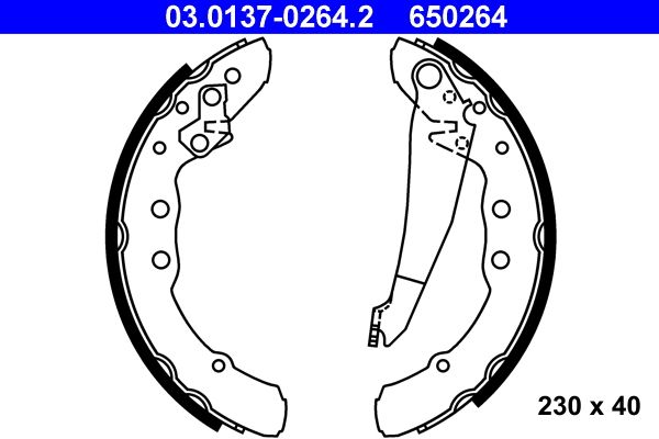 Brake Shoe Set 03.0137-0264.2