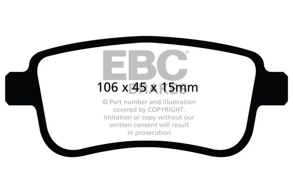 EBC Brakes DP42025R - Bremsbelagsatz, Scheibenbremse