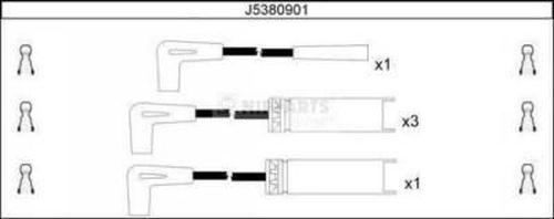 J5380901 NIPPARTS gyújtókábelkészlet