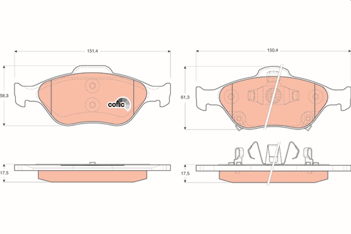 Brake Pad Set, disc brake GDB3457