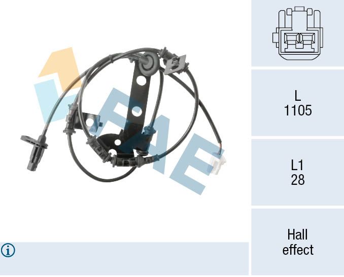 Sensor, wheel speed 78568