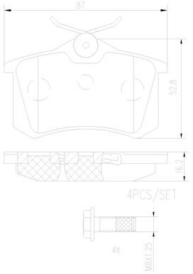 VW GOLF MK5 04-09 (RR) *Thickness 16mm - TecDoc 1