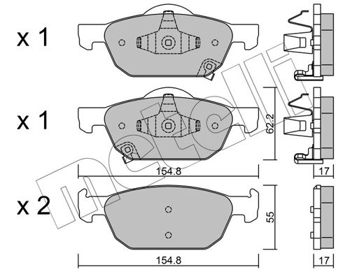 Brake Pad Set, disc brake 22-0866-0