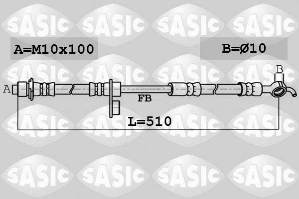 6606142 SASIC fékcső