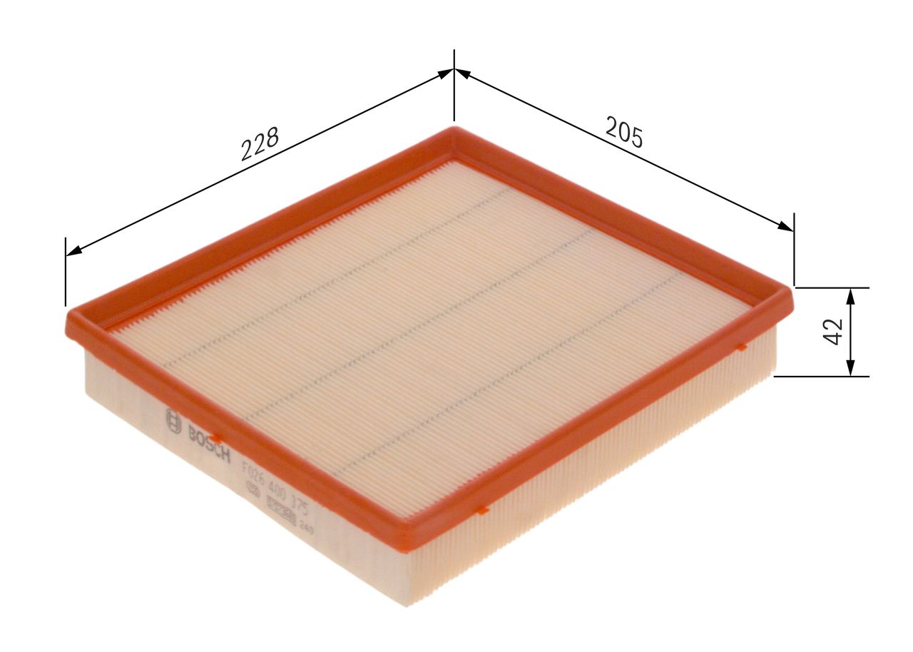 BOSCH F 026 400 375 - Luftfilter