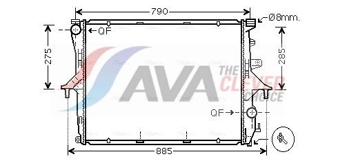 VN2214 AVA QUALITY COOLING ** CLEVER FIT ** hűtő, motorhűtés