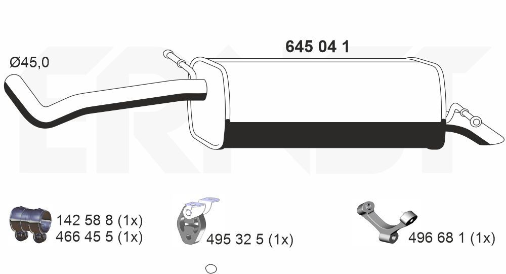 ERNST 645041 - Endschalld&auml;mpfer