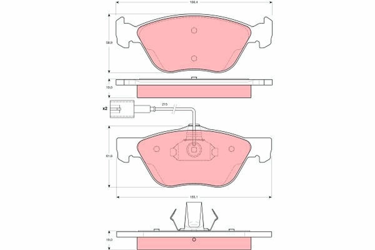 Brake Pad Set, disc brake GDB1602