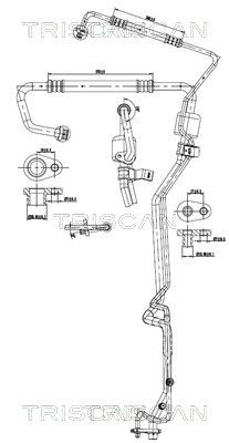 TRISCAN 9010 28064 - Hochdruck-/Niederdruckleitung, Klimaanlage