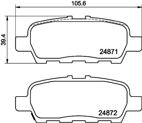 Комплект тормозных колодок, дисковый тормоз 8DB 355 014-561