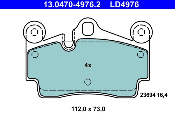 Brake Pad Set, disc brake 13.0470-4976.2